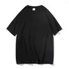 Men's Suits B9529 Plus Size T Shirts Men Loose Casual Solid Color Short Sleeve Top Cotton O Neck Tshirt Summer Mens Tees