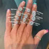 Une bague de Moissanite Jewelry OEM-производитель Anillo de Moissanite Кольцо из стерлингового серебра 925 пробы с муассанитом