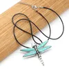 Pendant Necklaces Natural Abalone Shell Necklace Exquisite Dragonfly For Jewelry Gift Length 55 5cm Size 50x62mm