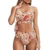 Costumi da bagno da donna Bikini sexy da donna 2023 Costume da bagno estivo Monospalla Fasciatura senza schienale Vita alta Costume da bagno femminile brasiliano da spiaggia