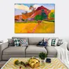 Riproduzione artistica su tela di alta qualità delle montagne di Paul Gauguin a Tahiti Figura pittura Home Office Decor