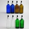 Lagerflaschen 10 x 100 ml ätherisches Öl Tragbares grünes/klares/braunes/blaues Glas mit Tropfer für flüssige Reagenzpipettenflasche Kosmetik