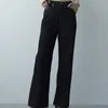 Kuzuwata 23 Printemps Été Droite Mince Long Jeans Femmes Casual All-match Lâche Denim Pantalon Mi-taille Élastique Pantalones