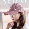 Bal Caps All-Match Mesh Baseball Cap Voor Vrouwen Mode Parel Holle Mesh Cap Zomer Soft Top Hip Hop zonnescherm Hoed 230628