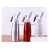 Cake Tools Dining Bar Water Bottles Drinkware New 500 Ml Whip Coffee Dessert Fresh Cream Butter Dispenser Whipper Foam Maker Metal D Dhvek