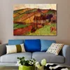 Fine Canvas Art Cottages on Mount Sainte-marguerite 2 Handmade Paul Gauguin Painting Modern Restaurant Wall Decor