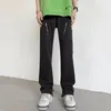 Herren Jeans Zipper Design Y2K Streetwear Schwarz Baggy Cargo Hosen Männer Kleidung Koreanische Casual Baumwolle Lange Hosen Pantalon Homme 230629