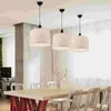 Lampade da tavolo Paralume in lino Clip a sospensione Luci per interni Paralume Lampadario a sospensione Gabbia per pavimento Tessuto