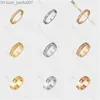 Band Ringen designer ring voor vrouwen love ring Titanium Steel Diamond-Pave Ring Verguld Never Fading Niet-allergische gouden ring; Winkel/21621802 Z230629