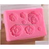 Formy do pieczenia Kwiaty róży kwiaty sile pleśń ciasto czekolada
