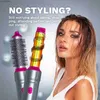 5 w 1 elektryczny suszarka do suszarki do włosów pędzel do włosów Curling Wand Dinkable Smurble Zestaw ujemny jon rurowy Curling Iron L230520