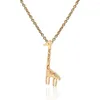 Hänge halsband lureme kvinnors mode söta smycken härlig djur giraff halsband Colar feminino (NL004297)