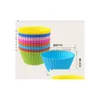 Cupcake 7 cm Silica Gel Liner Backform Sile Muffin Cup Tassen Kuchen Kd1 Drop Lieferung Hausgarten Küche Esszimmer Bar Backformen Dhqbp