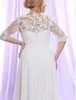 Plus Size Strandhochzeitskleider 2023 Heiße verkaufende neue benutzerdefinierte bodenlange Halbarm-Chiffon-Spitze bescheidene Brautkleider Vestidos de Novia W601