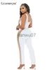 Damen Jumpsuit Strampler Sommer Strampler Bodysuit Patchwork Sexy ärmellose lange Hosen Outfits Eleganter weiblicher Overall Einteiliger weißer Overall für Damen J230629