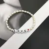 Braccialetti con ciondoli moda perla d'acqua dolce naturale nome personalizzato per donna ragazze regalo 2023 lettere gioielli all'ingrosso