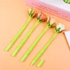 Stylos 24 PCS / Lot Simulation Fleur Bendable Gel stylo mignon 0,5 mm Black Ink Signature stylos Promotionnels Gift Stationery School Supplies