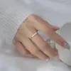 Pierścienie klastrowe MLOVEACC Oryginalne 925 srebrne srebrne dla kobiet w stosy ślubne okrągły perłowy palec palec palec palec autentyczny