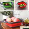 Other Kitchen Tools Foldable Fruit Vegetable Washing Basket Strainer Portabl Food Grade Sile Colander Collapsible Drainer Tool Kdjk2 Dhwrp