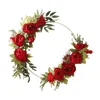 Decorative Flowers Peony Wreaths Silk Cloth Material Round Shaped Artificial Flower Hoop Wall Hanging Attractive Colors Broadly Used For