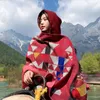 Sciarpe Moda Sciarpa da viaggio Hijab con frange Partito Nappa Scialle Stile etnico Avvolgere Estate Mantella con cappuccio Cashmere Addensare Coperta