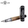 Pens Confucius Fountain Pen Bamboo Relief Metal Sier Bend Nib Business Stationary