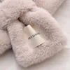 Scarves Korean Style Winter Plush Scarf For Women Student Autumn Warm Faux Fur Cross Cute Girls Soft Neck Protection