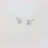 Studörhängen ZFSILVER 925 Sterling Silver Fashion Simple Smooth Star Fine Starfish For Women Charm Jewel Girl Party Gift