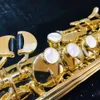 Hochwertiges S-W020 Sopran-Saxophon mit geradem Rohr, B-Flat, lackiertes Goldmessing-Jazzinstrument mit Koffer für Sopransaxophon