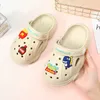 Sandaler Kawaii Cartoon Dinosaur Slippers Child Flat Shoes Cogs for Kids Summer Flip Flops Boys Girls Mules Room Beach Sandaler Pink 230628