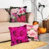 Cushion/Decorative Pink Rose Flower Printing Cushion Cover Case Home Decorative Cushion Covers Sofa Car Chair Home Decor Case