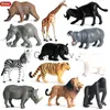 Minifig Oenux Pequena Fazenda Animal Selvagem Modelo Leão Tigre Ovelha Porco Cão Figuras de Ação PVC Adorável Miniatura Playset Educação Brinquedos para Crianças Presente J230629