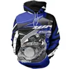 Kvinnors hoodies WR450F Motor 3D -tryckkläder mode unisex casual sweatshirt blixtlås för man och kvinnors toppar