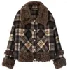 Dames Jassen High-End Temperament Herfst Winter Jas Vrouwen Mode Jassen 2023 Kasjmier Splice Wollen Trend Dameskleding