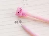 Długie 40pcs różowa mała świnia słodka kreskówka neutralna długopis czarny 0,5 mm fontanna pióro studenckie Kawaii Pens Hurtowe Boże Narodzenie