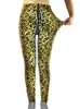 Leggings da donna YRRETY Calzamaglia a vita alta con stampa leopardata classica Pantaloni fitness elastici morbidi Pushup Drop