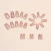 Faux ongles 24 pièces Ballet avec colle couleur argent papillons strass Long brillant bricolage couverture complète femmes filles faux Salon