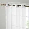 Cortinas de tule para sala de estar decoração de quarto linda cozinha respirável varanda tela de janela cor sólida decoração