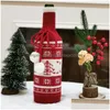 Christmas Decorations Wine Bottle Er Party Ornament Mini Plaid Coat Sweater Bags Xmas Year Dinner Decoration Jk2010Xb Drop Delivery Dhigl