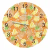 Wall Clocks Summer Tropical Fruit Pineapple Luminous Pointer Clock Home Ornaments Round Silent Living Room Office Decor