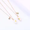 Chains Lovecryst 2Pcs/set Small Daisy Flower Magnetic Simple Drip Oil Friend Necklace BFF Friendship Jewelry Gifts For Kids