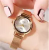 2023 Women's small dial retro simple artistic waterproof stainless steel mesh with quartz watch