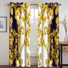 Curtain Black And Gold Luxury Curtains For Living Room Window Door Bedroom Boho Decor Left Right Biparting Open