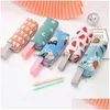 Crayon Sacs Mignon Dessin Animé Zipper Cas Porte-Stylo Maquillage Pochette Organisateur Toile Papeterie Sac De Rangement Pour Enfants Pas De Crayons Xbjk2105 Dr Dhp1W