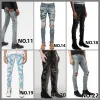 am jeans jeans firmati mens jeans skinny desig 22 colori pantaloni lunghi hippop Sticker Ricamo Slim Denim Straight streetwear Pantaloni skinny all'ingrosso 3 P3rj #