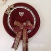 Berets Japanese Beret Lolita Girly Elegant Violin All Matching Woolen Women S Handmade Lace Bow 230629