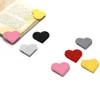 5 pièces signets en forme de coeur coin en cuir synthétique pour livres Mini marqueurs de page livre protéger