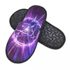 Chaussons Indoor Electric Ball Abstract Plasma Sphere Warm Winter Home Plush Fashion Soft Fluffy