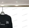 Xinxinbuy Men Women Designer Sweatshirt Hoodie Paris Stripe Sleeve Jacquard Letter tröja Paris Apparel Black White S-2XL