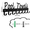 Portachiavi Ganci per asciugamani da piscina per bagno Supporto per rack da parete Organizzatore per appendiabiti in acciaio al carbonio per interni ed esterni